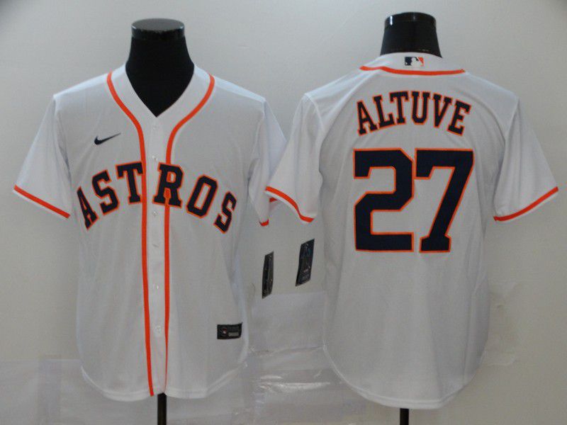 Men Houston Astros #27 Altuve White Nike Game MLB Jerseys->philadelphia phillies->MLB Jersey